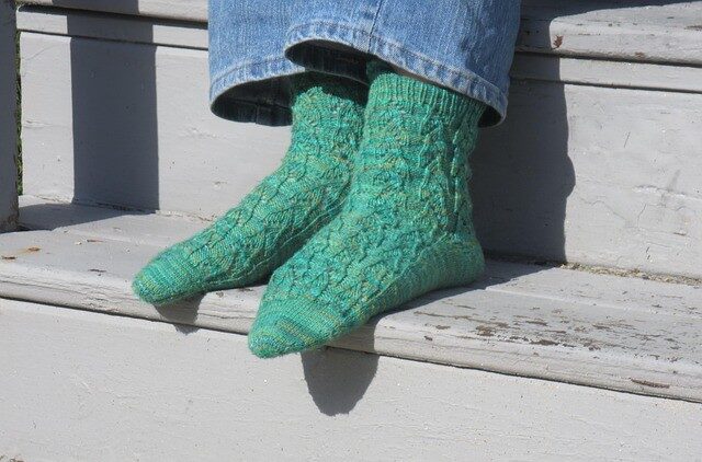 selbstgestrickte Socken